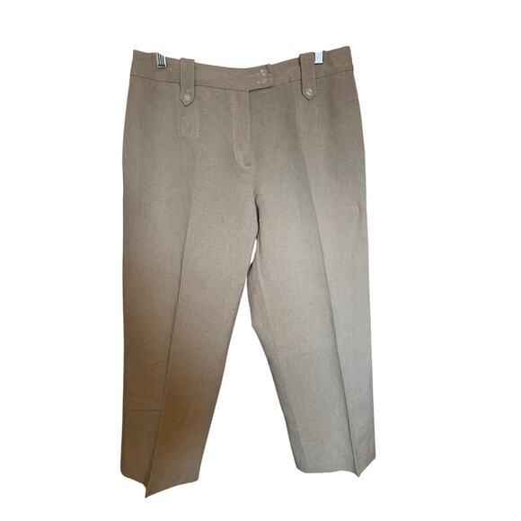 Harve' Benard Vintage Linen blend pants trousers women’s 16 Crop - Picture 1 of 8